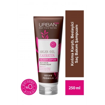 Urban Care Argan Yağı & Keratin Kolay Kırılan Yıpranmış Saçlara Özel Saç Bakım Şampuanı - Vegan - 250 ml