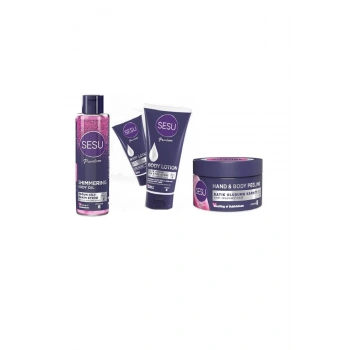 Sesu Bakım Yağı + Peeling + Çilek Bacak Yok Etme Etkisi Losyonu