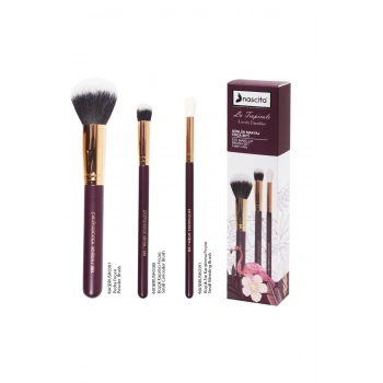 nascita Bordo Günlük Makyaj Fırça Seti 3lü - 93