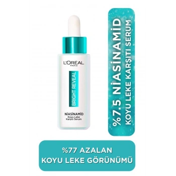 Loreal Paris Bright Reveal Sivilce, Güneş,yaşlanma Lekelerinde Etkili Koyu Leke Karşıtı Serum 7.5%niasinamid 30ml