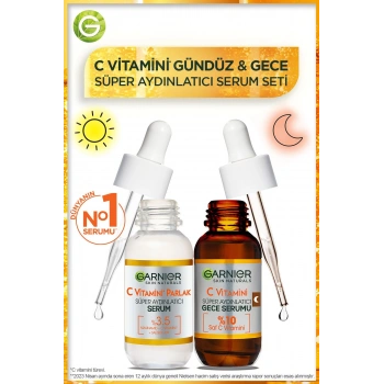 Garnier C Vitamini Parlak Serum Seti: Gece ve Gündüz Serumu