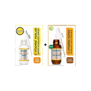 C Vitamini Parlak Süper Aydınlatıcı Serum 30ml + C Vitamini Süper Aydınlatıcı Gece Serumu 30 Ml