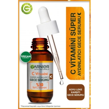 Garnier C Vitamini Süper Aydınlatıcı Gece Serumu - 30 ml