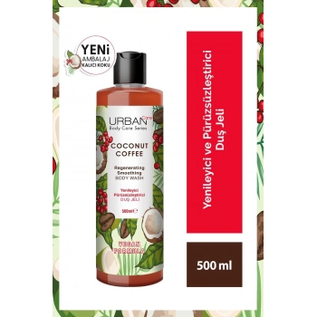 Urban Care Coconut Coffee Yenileyici Ve Pürüzsüzleştirici Duş Jeli - Vegan - 500 ml