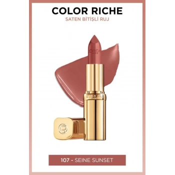 Loreal Paris Color Riche Saten Bitişli Ruj 107 Seine Sunset - Nude