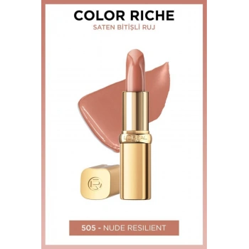 Loreal Paris Color Riche Saten Bitişli Ruj - 505 Nude Resilient