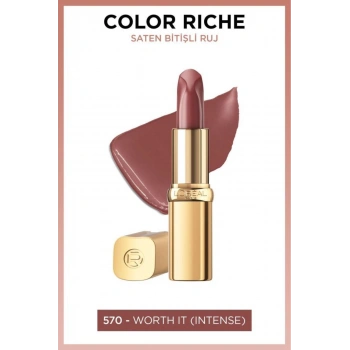 Loreal Paris Color Riche Saten Bitişli Ruj - 570 Worth It (Intense)