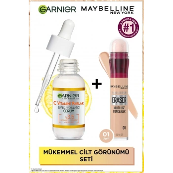 Garnier Instant Anti Age Eraser Kapatıcı - 01 Light & C Vitamini Parlak Süper Aydınlatıcı Serum 30 ml