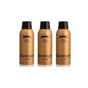 Slazenger Gold Active Sport Erkek Deodorant Spray 150 ml / 3 Adet