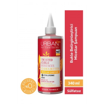Urban Care Hibiscus & Shea Butter Kıvırcık Ve Dalgalı Saçlara Özel Micellar Şampuan - Sülfatsız - 340 ml