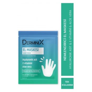 Derminix Hyaluronik Asit & E Vitamini & Aloe Vera Nemlendirici El Maskesi