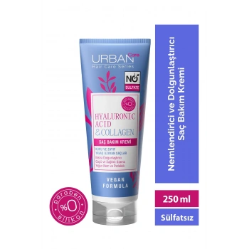 Urban Care Hyaluronik Asit & Kolajen Kuru Ve Cansız Saçlara Özel Saç Bakım Kremi - Sülfatsız - 250 ml