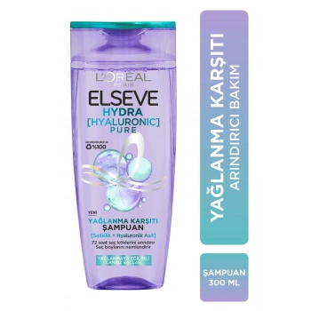 Elseve Hydra [hyaluronic] Pure Salisilik Asit Içeren Yağlanma Karşıtı Arındırıcı Şampuan 300 ml