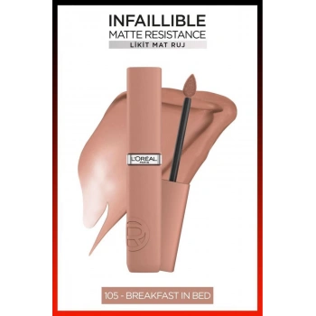 Loreal Paris Infaillible Matte Resistance Likit Mat Ruj - 105 Breakfast In Bed
