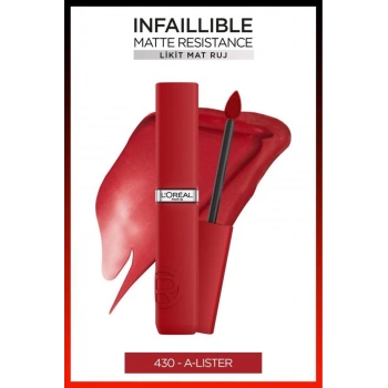 Loreal Paris Infaillible Matte Resistance Likit Mat Ruj - 430 A-Lister