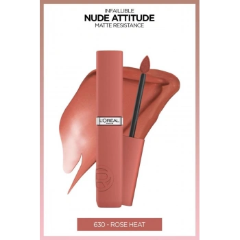 Loreal Paris Infaillible Matte Resistance Likit Mat Ruj - 630 Rose Heat