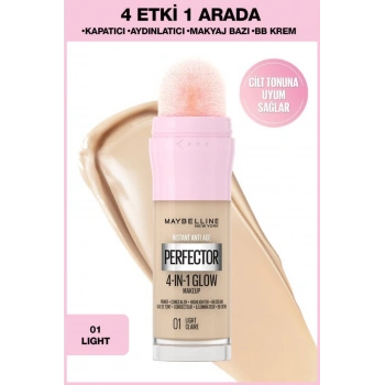 Maybelline New York Instant Perfector Glow 4 Etki 1 Arada Fondöten - 01 Light