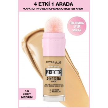 Maybelline New York Instant Perfector Glow 4 Etki 1 Arada Fondöten - 1.5 Light Medium - 20 ml