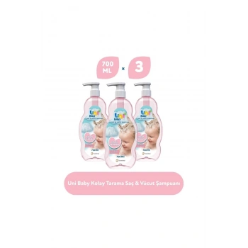 Uni Baby Kolay Tarama Saç ve Vücut Şampuanı 3lü Set 2100 ml