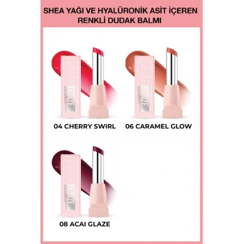 Lifter Glaze Shea Yağı ve Hyalüronik Asit içeren Renkli Dudak Balmı 04 - 06 - 08