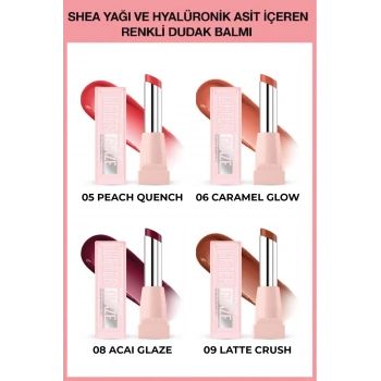 Lifter Glaze Shea Yağı ve Hyalüronik Asit içeren Renkli Dudak Balmı - 05 - 06 - 08 - 09