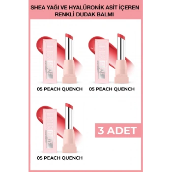 Lifter Glaze Shea Yağı ve Hyalüronik Asit içeren Renkli Dudak Balmı - 05 Peach Quench