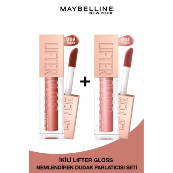 Maybelline New York Lifter Gloss Nemlendirici Dudak Parlatıcısı 003 Moon & 009 Topaz