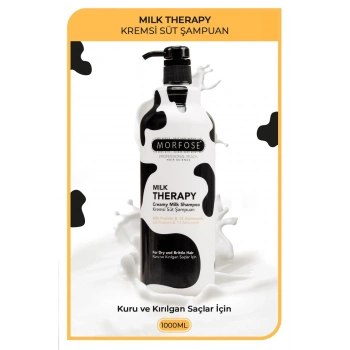 Morfose Milk Therapy Şampuan 1000 ml Süt Proteinli, Onarıcı, Besleyici Etki