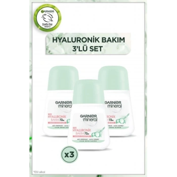 Garnier Mineral Hyaluronik Bakım Roll-on Deodorant 3lü Set