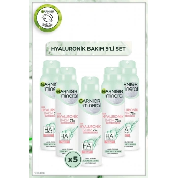 Garnier Mineral Hyaluronik Bakım Sprey Deodorant 5li Set