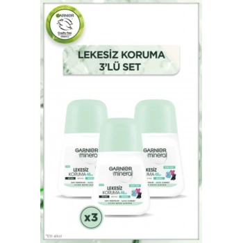 Garnier Mineral Lekesiz Koruma Ferah Koku Sprey Roll-on Deodorant 3lü Set