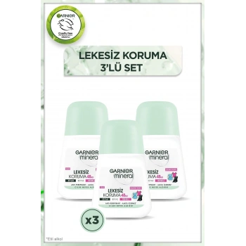 Garnier Mineral Lekesiz Koruma Roll-On Deodorant 3lü Set