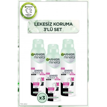 Garnier Mineral Lekesiz Koruma Sprey Deodorant 3lü Set