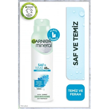 Garnier Mineral Saf ve Temiz Kadın Sprey Deodorant