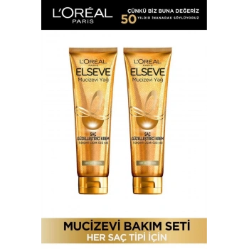 Elseve Mucizevi Yağ Saç Güzelleştirici Krem 150 ml - Her Saç Tipi 2li Set