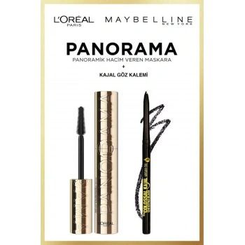 Loreal Paris Panorama Yoğun Hacimli Siyah Kirpikler Kajal Göz Kalemi Seti
