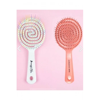 Nascita Pembe ve Beyaz Pro Üç Boyutlu Oval Saç Fırçası 02