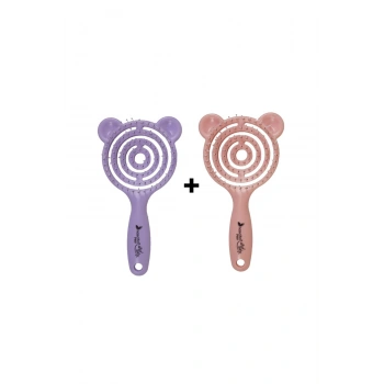 nascita Pro Üç Boyutlu Çocuk Saç Fırçası Lila -Pro Üç Boyutlu Çocuk Saç Fırçası Turuncu