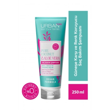 Urban Care Pure Coconut & Aloe Vera Boyalı Saçlara Özel Renk Koruyucu Şampuan - Vegan - 250 ml