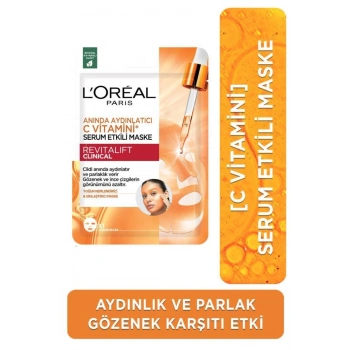 Loreal Paris Revitalift Clinical Anında Aydınlatıcı C Vitamini Serum Etkili Maske