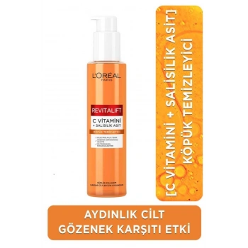 Loreal Paris Revitalift Clinical [C vitamini + Salisilik Asit], Aydınlatıcı ve Gözenek Karşıtı Köpük Temizleyici