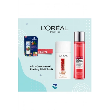Loreal Paris Revitalift Clinical Spf 50+ Yüz Güneş Kremi 50 ml & %5 Saf Glikolik Asit Peeling Etkili Tonik 180 ml