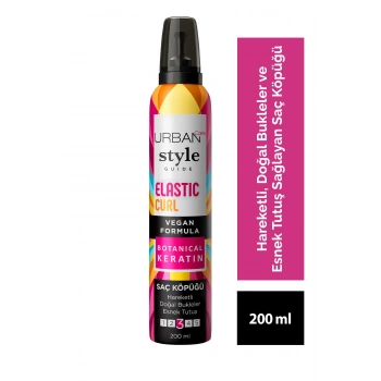 Urban Care Style Guide Elastic Curl Doğal Görünüm Sağlayan Saç Köpüğü - Esnek Tutuş - Vegan - 200 ml