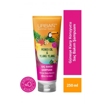 Urban Care Summer - Monoi Yağı & Ylang Ylang Güneş Koruyucu Saç Bakım Şampuanı - Vegan - 250 ml