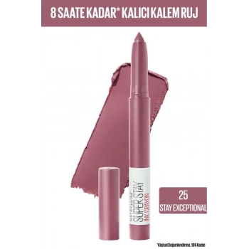 Maybelline New York Super Stay Ink Crayon Kalem Mat Ruj - 25 Stay Exceptional