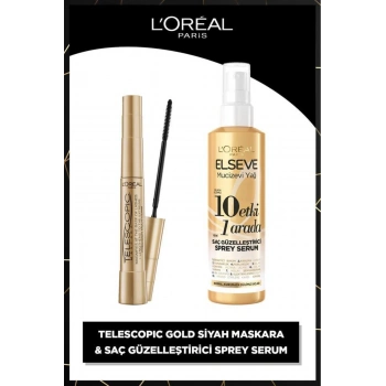 Loreal Paris Telescopic Maskara & Mucizevi Yağ 10 Etki 1 Arada Saç Güzelleştirici Sprey Serum 150 ml