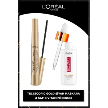 Loreal Paris Telescopic Maskara & Revitalift Clinical %12 Saf C Vitamini Aydınlatıcı Gözenek Karşıtı Serum 30 ml