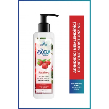 Zeyce The Body Passion Çilek Arındırıcı Nemlendirici Duş Jeli 300 ml