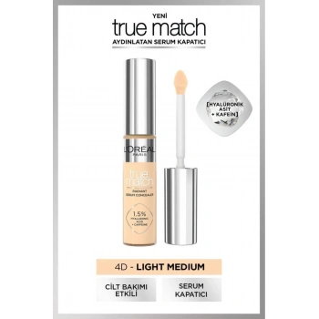 Loreal Paris True Match Aydınlatan Serum Kapatıcı - 4d Light Medium 11 ml