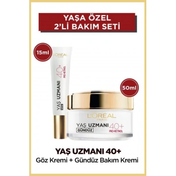 Loreal Paris Yaş Uzmanı 40+ Kırışıklık Karşıtı Sıkılaştırıcı Gündüz Kremi & Aydınlatıcı Göz Kremi Seti